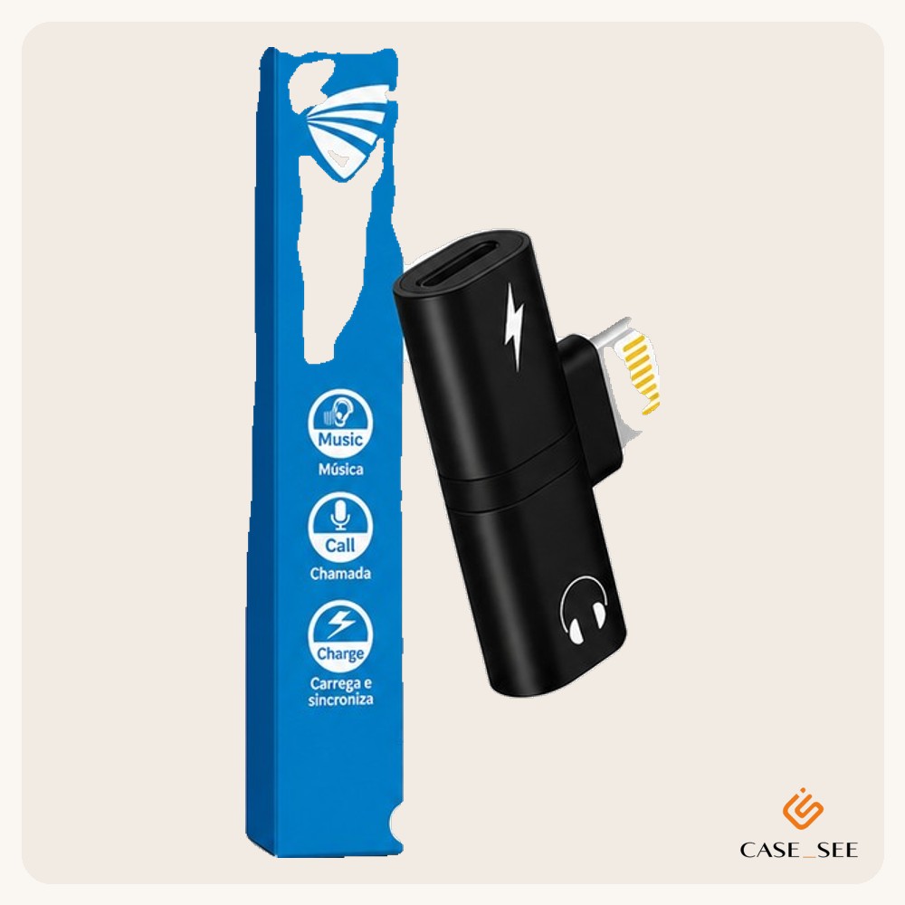 ADAPTADOR 2 EM 1 LIGHTNING P/ TIPO C ADAPT40