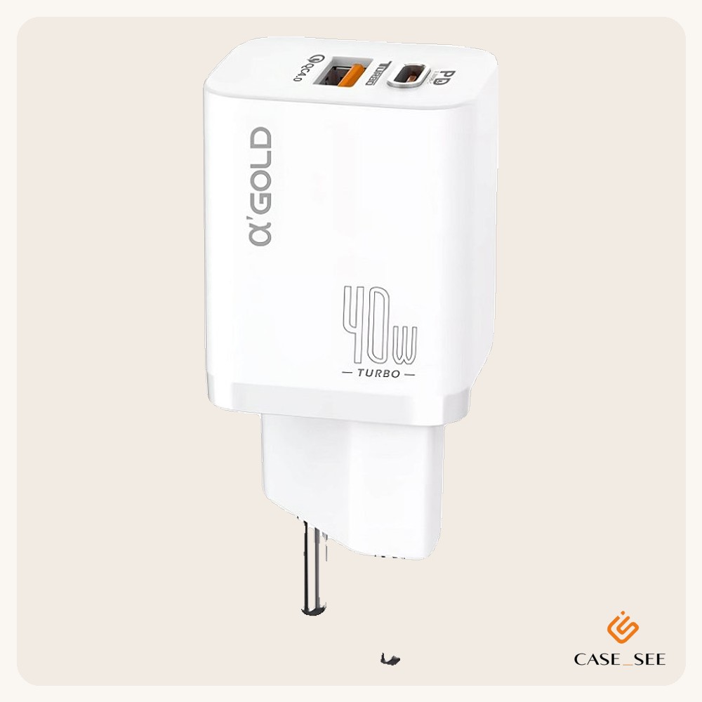 KIT CARREGADOR TURBO 40W USB-A + USB-C PD CA42-5