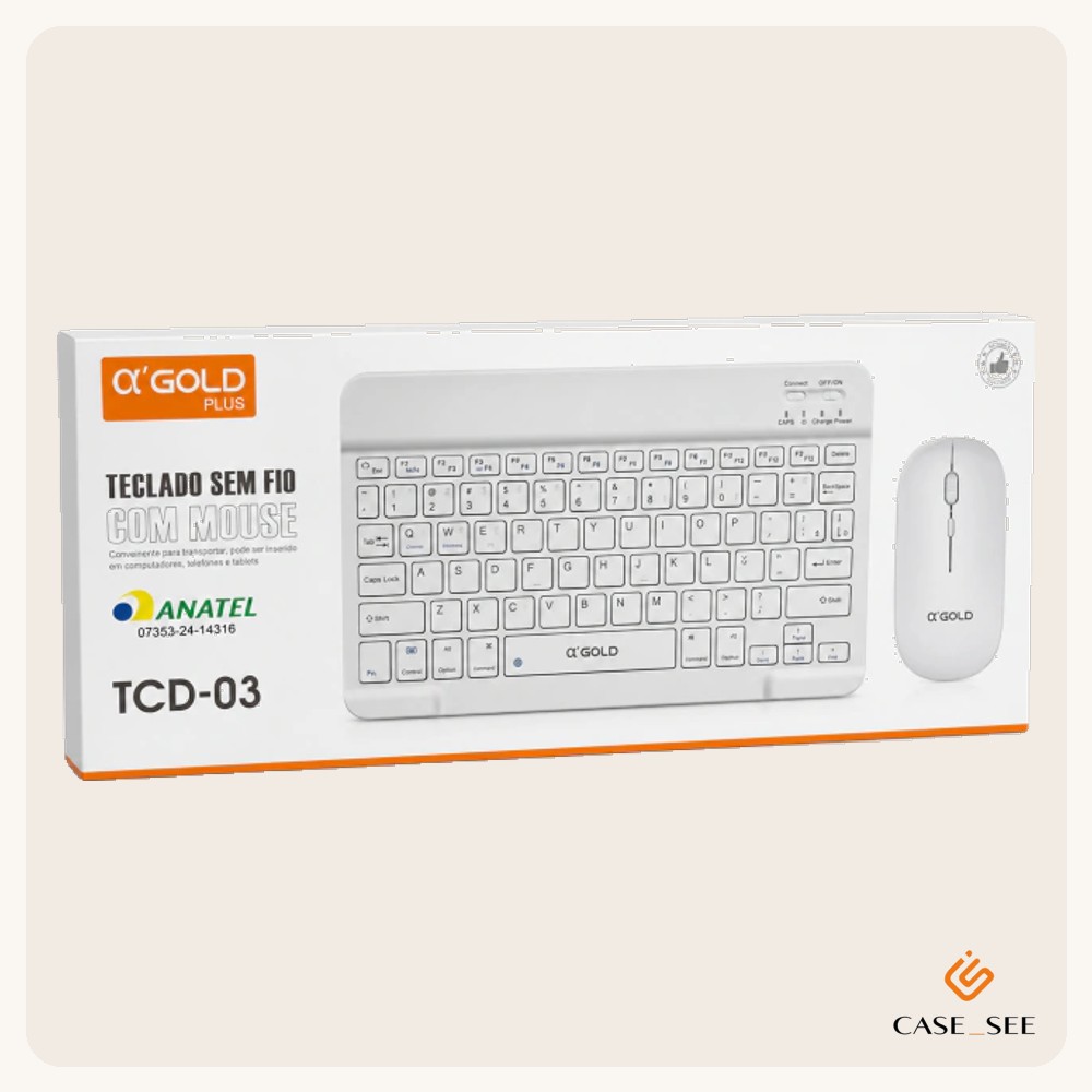 KIT TECLADO E MOUSE GOLD TCD 03